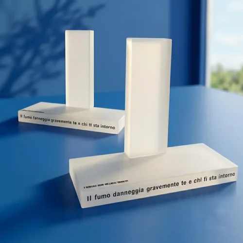 Espositore PLEXIGLAS sabbiato dal trasparente a macchina sabbiatrice
