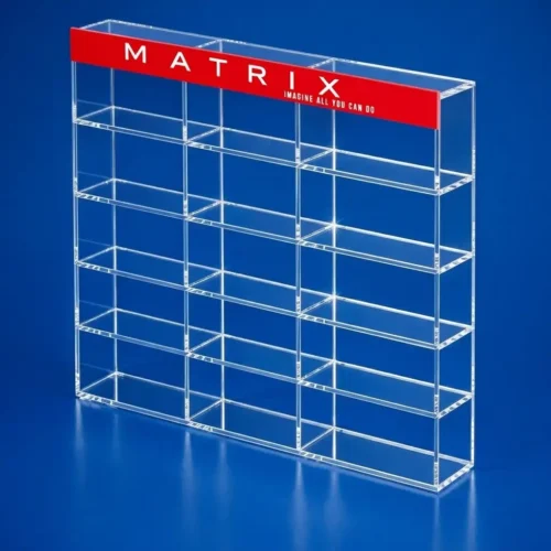 Espositore a libreria in plexiglass