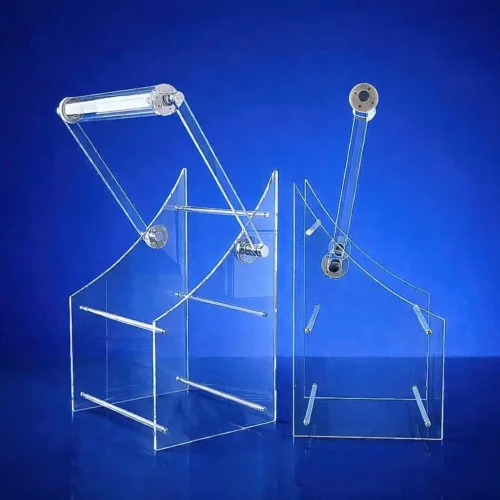 Espositori plexiglass porta rotoli per industria