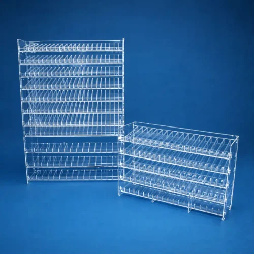 Mobile PLEXIGLAS Multi Caselle per Minuteria con ripiani inclinati e caselle estraibili