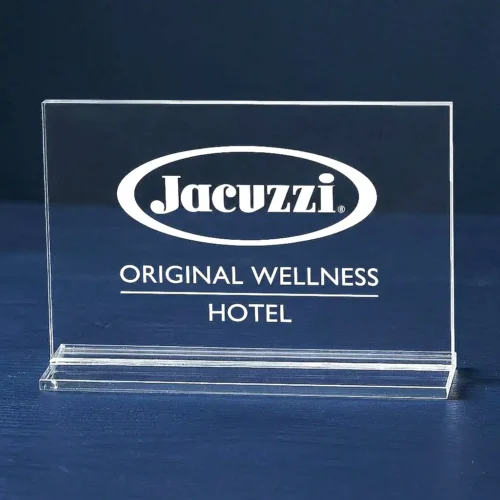 Targa PLEXIGLAS JACUZZI con marcatura laser