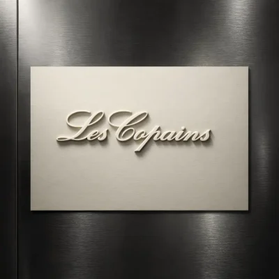 Targa plexiglass lettere rilievo Les Copains