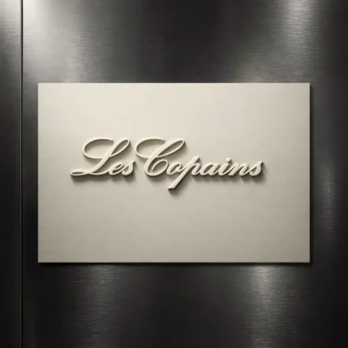 Targa plexiglass lettere rilievo Les Copains