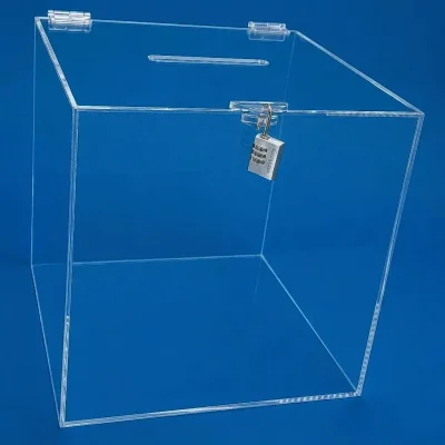 Urna plexiglass grande 50x50x50 con lucchetto