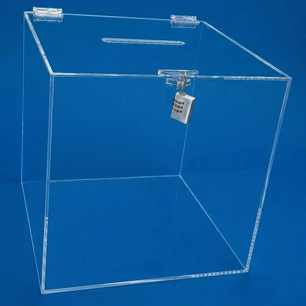Urna plexiglass grande 50x50x50 con lucchetto