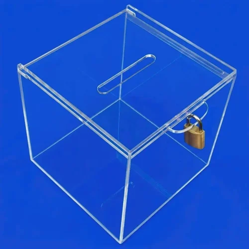 Urna plexiglass trasparente raccolta fondi