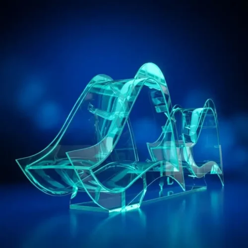 Vetrina plexiglass sagomata trasparente