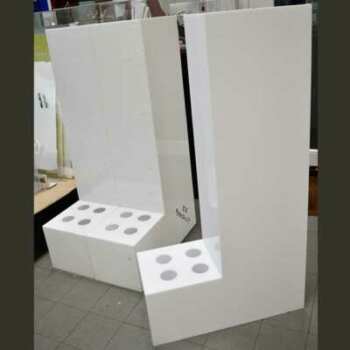 espositore plexiglass opal porta rotoli 3 moduli