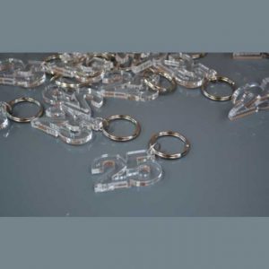 portachiavi plexiglass anniversario MC Automation 25°da omaggiare in plexiglass trasparente