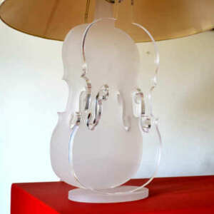 Porte lampada et abat jour plexiglass forma violino