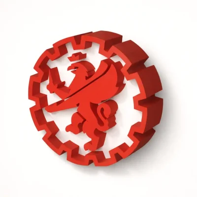 Sagoma Polistirolo Logo Industria diam 120 cm