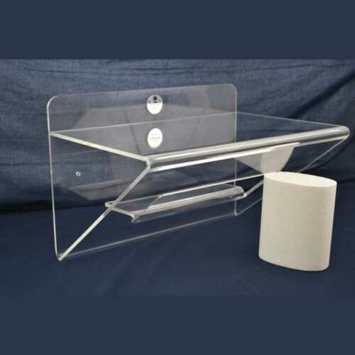 Bella mensola plexiglass ripiegata con nicchia in 10 mm. Molto articolata riunisce in un solo prodotto mensola, reggi mensola e una nicchia