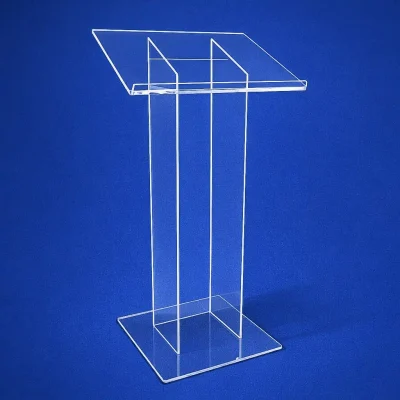 Leggio da terra plexiglass piano allargato