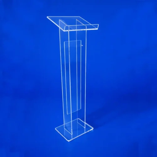 Leggio plexiglass da terra colonna doppia