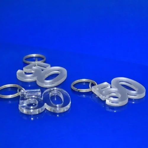 Portachiave plexiglass trasparente e satinato