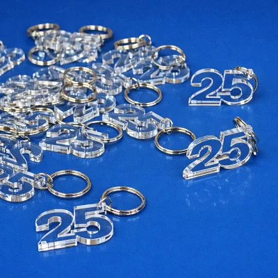 Portachiavi plexiglass eventi anniversario azienda 25°