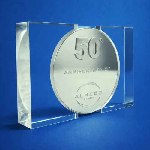 Targa anniversario 50 anni Società Almeco Group Milano