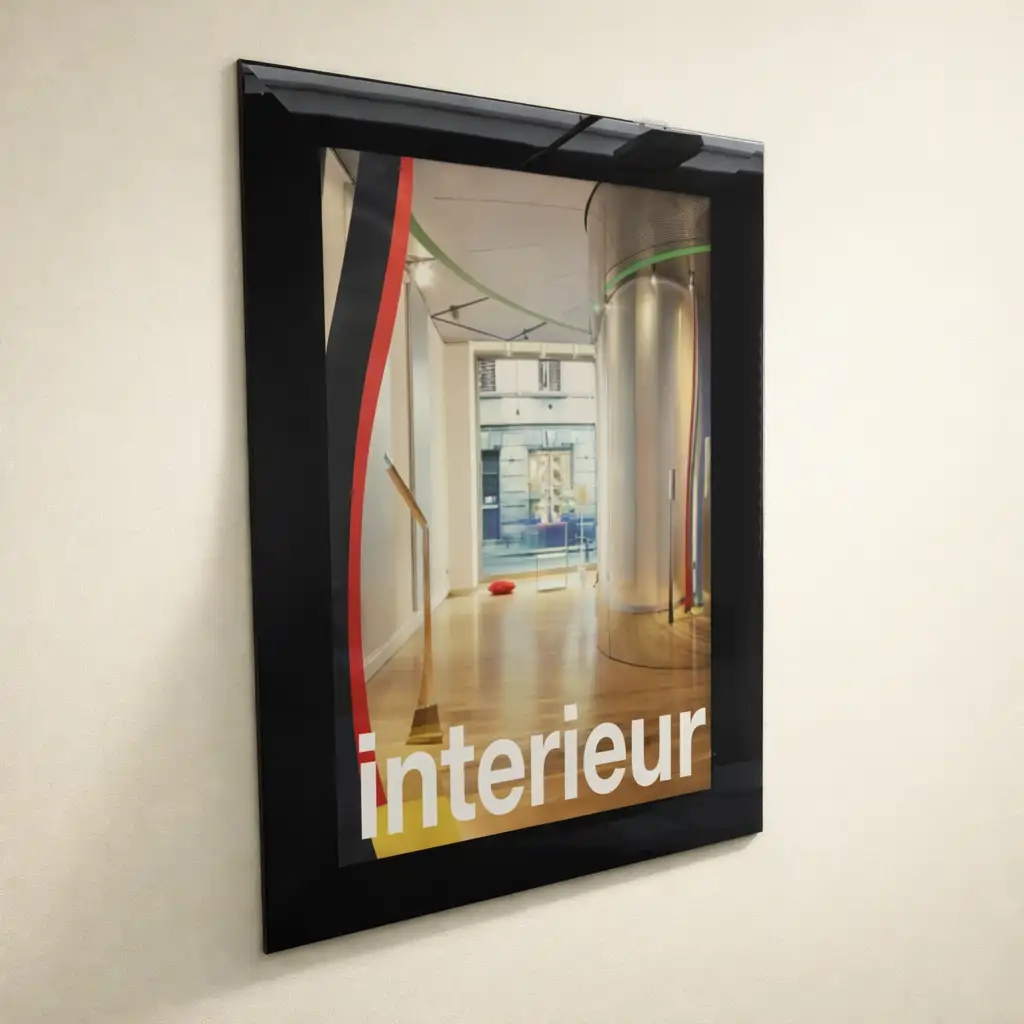 Cornice PLEXIGLAS nero lucido smontabile stacca attacca per poster