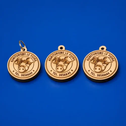 Portachiavi legno marcatura laser trattoria