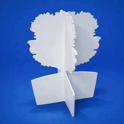 Albero totem 3D in PVC fresato