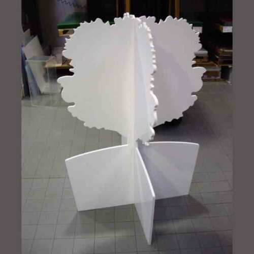 Albero in PVC massello bianco 3D