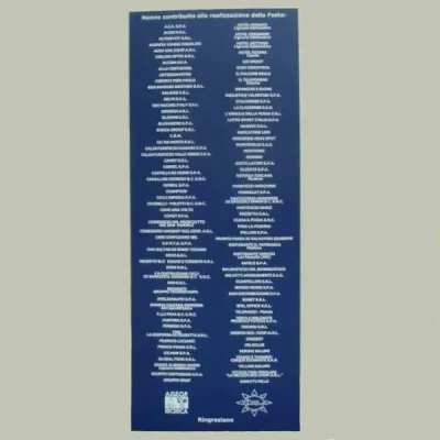 Cartello PVC colorato scritte PVC bianco