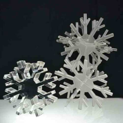 Plexiglass de Noel pour flocons de neige 3D. vous avez une activité? Donnez-vous une visibilité plus attractive au public