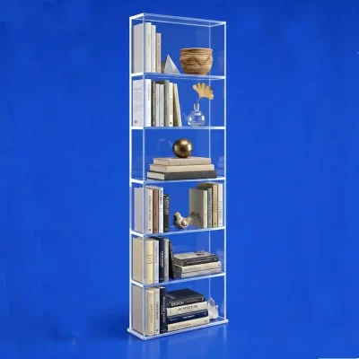Libreria plexiglass trasparente a giorno
