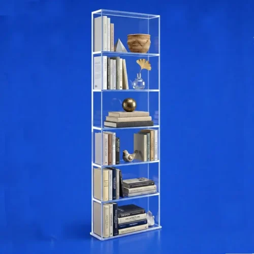 Libreria plexiglass trasparente a giorno