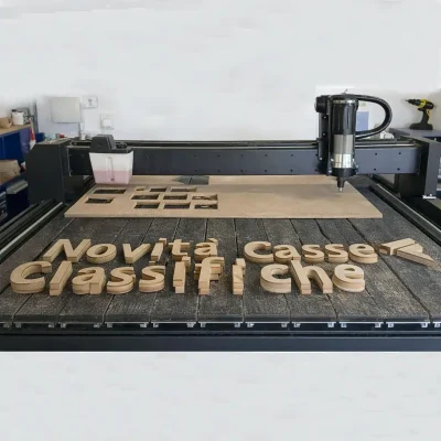 Scritte Legno fresato per pareti negozi in 3D