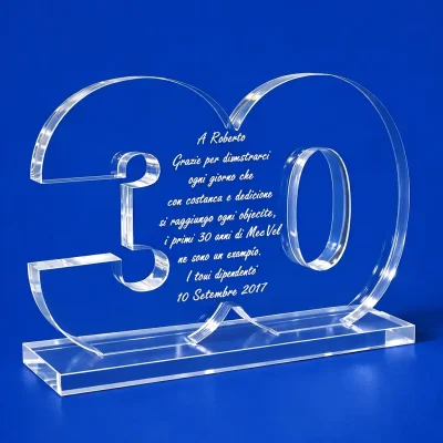 Targa Premio plexiglass trasparente