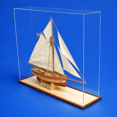 Teca di protezione plexiglass nave modellismo
