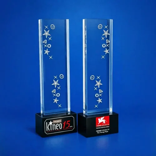 Trofeo plexiglass premiazione Kineo cinema Venezia Festival