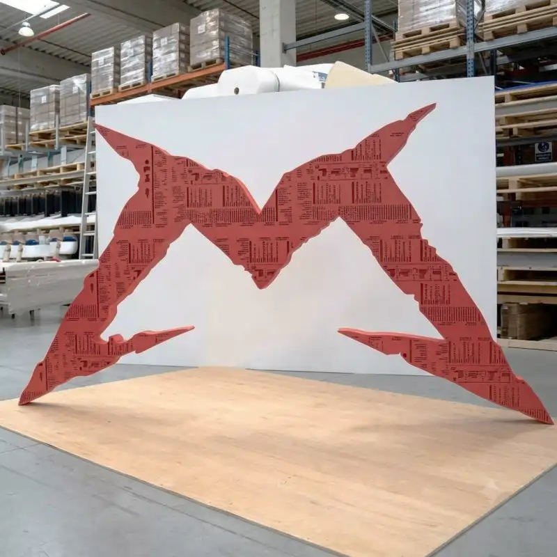 Quale PVC utilizziamo per le nostre lavorazioni? 2 Lettera M gigante in PVC rosso