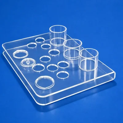 Espositore plexiglass piegato profumerie