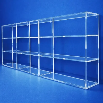 Libreria plexiglass lunga 9 moduli