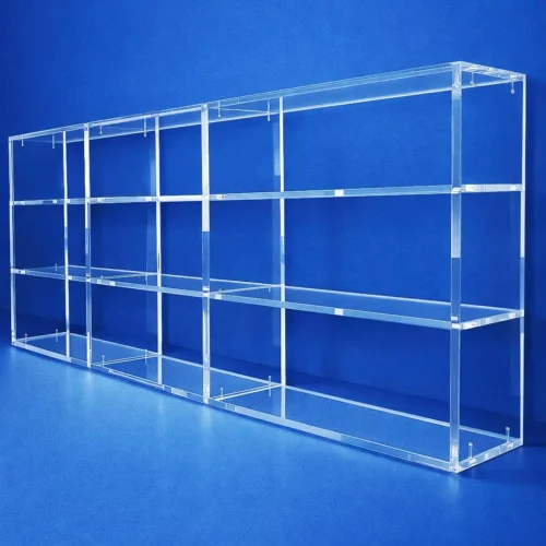 Libreria plexiglass lunga 9 moduli