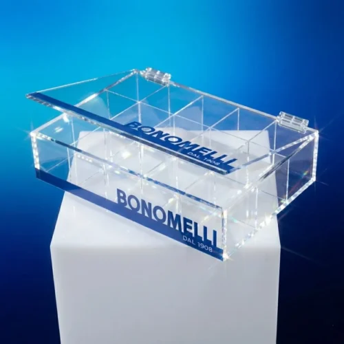 Scatola plexiglass coperchio e divisori