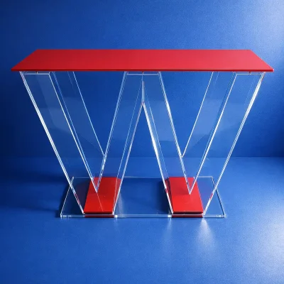 Banco stand plexiglass a forma W