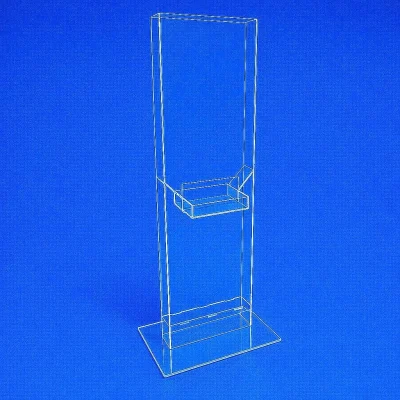 Totem plexiglass trasparente per pubblicità