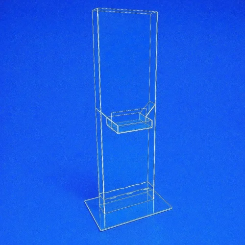 Totem plexiglass trasparente per pubblicità