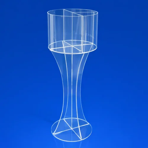 Cesto per promozioni tondo in plexiglass