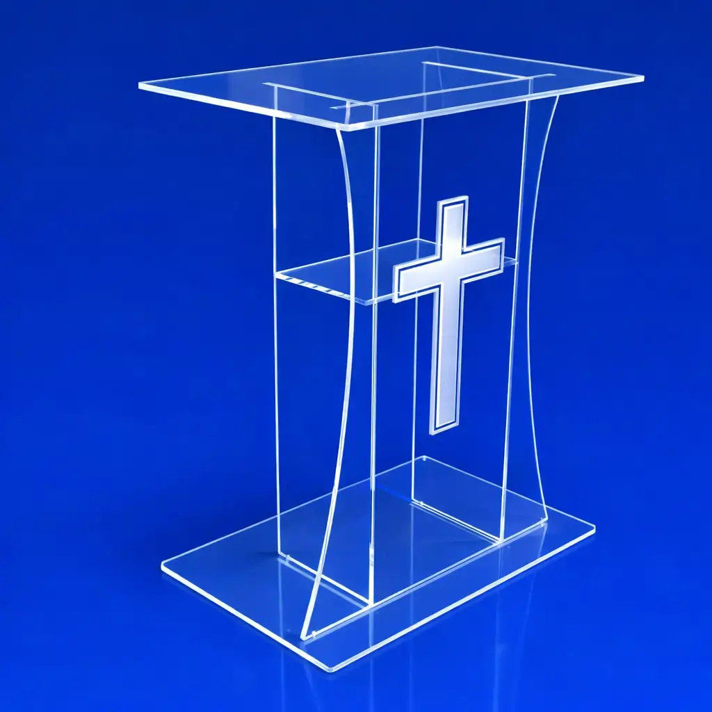 Leggio per chiesa plexiglass con croce