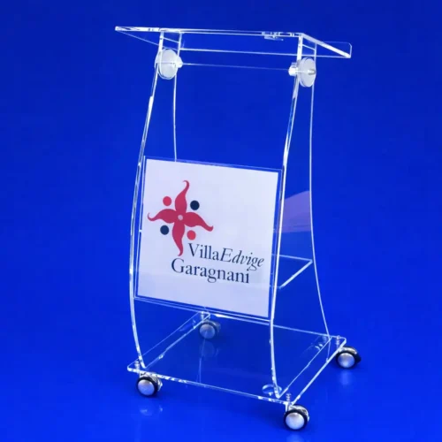 Leggio su ruote plexiglass