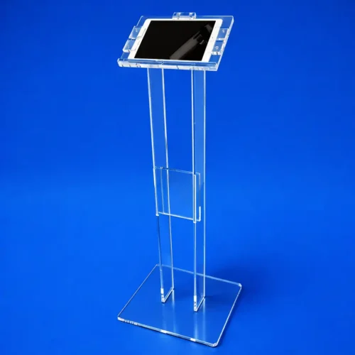 Porta IPAD su colonna in plexiglass
