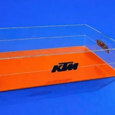 Teca in plexiglas trasparente