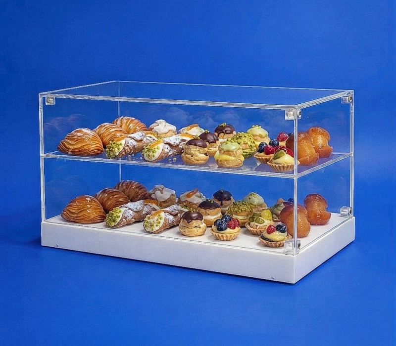 Teche vetrine per uso alimentare in PLEXIGLAS ® 2 Teche vetrine per uso alimentare