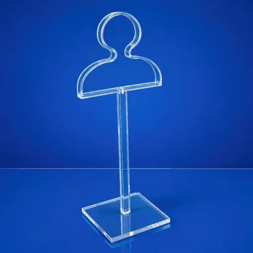 Manichino a busto in plexiglass espositore da terra trasparente sagoma umana