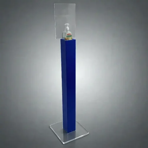 Piantana porta dispenser in plexiglass Colonnina igienizzante in plexiglass