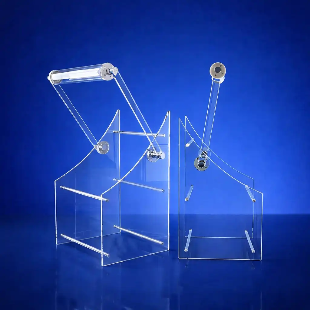 espositori PLEXIGLAS porta rotoli di lamiera per industria